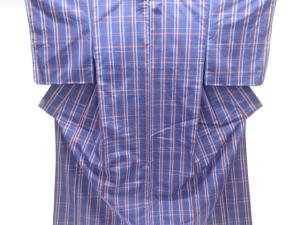 格子織り出し米沢紬着物アンサンブル